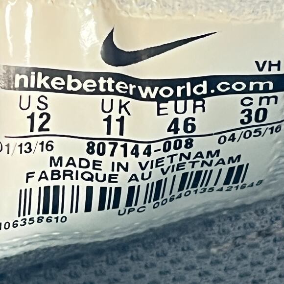 Nike FS Lite Run 3 Gray Athletic Low Top Running Shoes 807144-008 Men's Size 12 - Picture 11 of 12